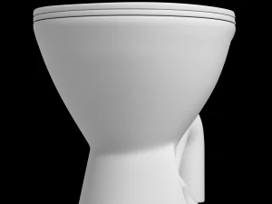 Banheiro ewc de formato oval com montagem no ch&atilde;o modelado em 3ds max Modelo 3D