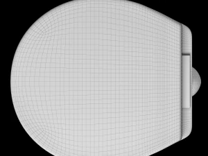 Banheiro ewc de formato oval com montagem no ch&atilde;o modelado em 3ds max Modelo 3D