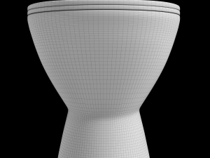 floor mount oval shape ewc toilet modeled in 3ds max 3Dモデル