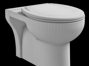 floor mount oval shape ewc toilet modeled in 3ds max 3D 模型
