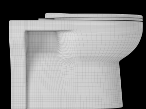 floor mount oval shape ewc toilet modeled in 3ds max 3D 模型