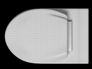 floor mount oval shape ewc toilet modeled in 3ds max 3D 模型