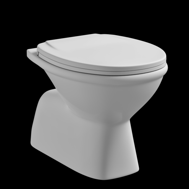 floor mount ewc toilet modeled in 3ds max Model 3D .c4d .max .obj .3ds .fbx .stl .blend 