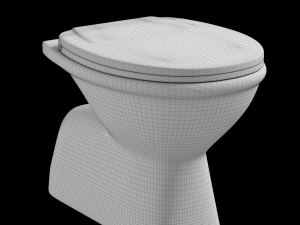 floor mount ewc toilet modeled in 3ds max Model 3D