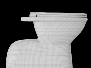 floor mount ewc toilet modeled in 3ds max Model 3D