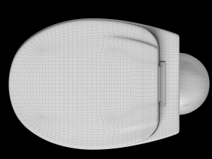 floor mount ewc toilet modeled in 3ds max Model 3D