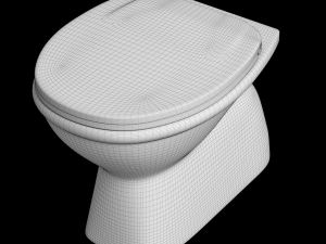 floor mount ewc toilet modeled in 3ds max Model 3D