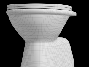 floor mount ewc toilet modeled in 3ds max Model 3D