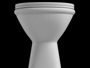 floor mount ewc toilet modeled in 3ds max Model 3D