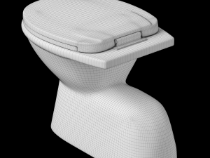 floor mount ewc toilet modeled in 3ds max Model 3D