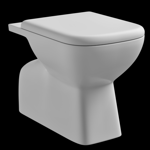 floor mount rectangle shape ewc toilet modeled in 3ds max 3D 모델 .c4d .max .obj .3ds .fbx .stl .blend 