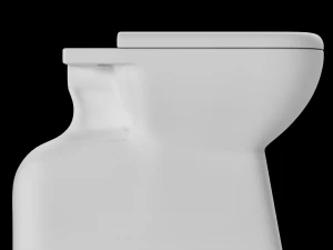 floor mount rectangle shape ewc toilet modeled in 3ds max 3D Model
