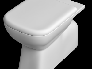 floor mount rectangle shape ewc toilet modeled in 3ds max 3D 모델