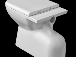 floor mount rectangle shape ewc toilet modeled in 3ds max 3D 모델