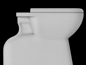 floor mount rectangle shape ewc toilet modeled in 3ds max 3D 모델