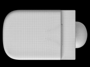 floor mount rectangle shape ewc toilet modeled in 3ds max 3D Model