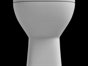 floor mount rectangle shape ewc toilet modeled in 3ds max 3D Model