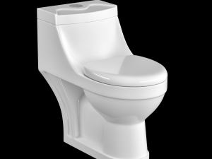 one piece ewc toilet modeled in 3ds max 3D Model