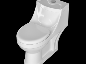 one piece ewc toilet modeled in 3ds max 3D Модель