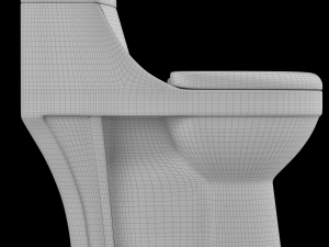 one piece ewc toilet modeled in 3ds max 3D Модель