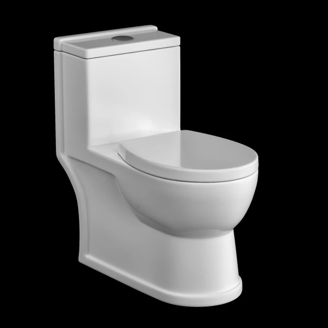 在 3ds max 中建模的一件式 ewc 马桶 3D 模型 .c4d .max .obj .3ds .fbx .stl .blend 