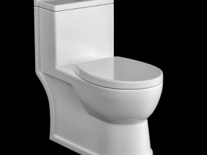 3डीएस मैक्स में तैयार किया गया एक टुकड़ा ईडब्ल्यूसी शौचालय 3D मॉडल