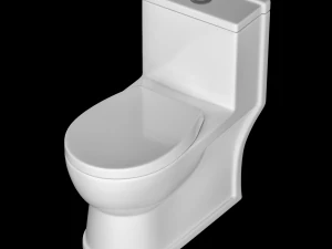 在 3ds max 中建模的一件式 ewc 马桶 3D 模型