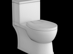 one piece ewc toilet modeled in 3ds max 3D Модель