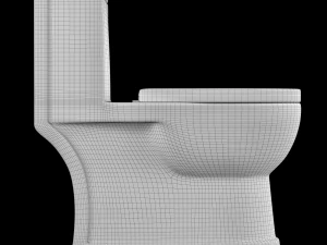 在 3ds max 中建模的一件式 ewc 马桶 3D 模型