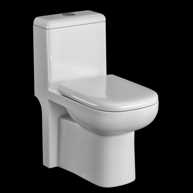 one piece ewc toilet modeled in 3ds max Model 3D .c4d .max .obj .3ds .fbx .stl .blend 
