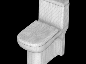 Banheiro ewc de uma pe&ccedil;a modelado em 3ds max Modelo 3D