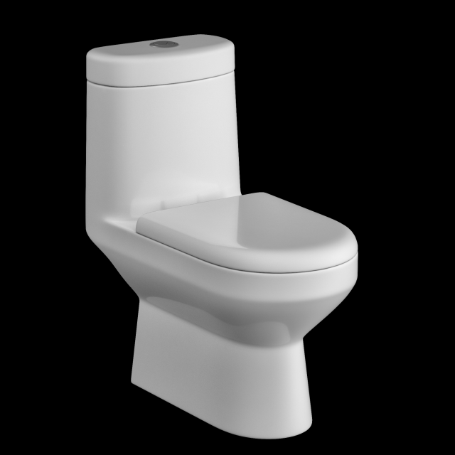 one piece ewc toilet modeled in 3ds max Modèle 3D .c4d .max .obj .3ds .fbx .stl .blend 