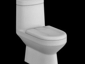 one piece ewc toilet modeled in 3ds max Modèle 3D
