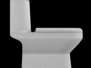 one piece ewc toilet modeled in 3ds max Modèle 3D