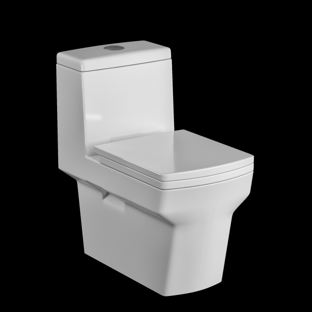 one piece ewc toilet modeled in 3ds max Modello 3D .c4d .max .obj .3ds .fbx .stl .blend 