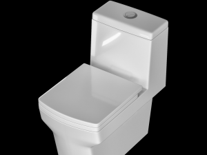 one piece ewc toilet modeled in 3ds max Modello 3D