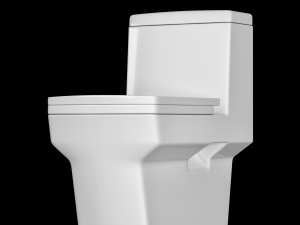 one piece ewc toilet modeled in 3ds max Modello 3D