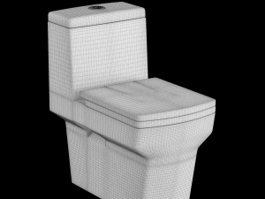 Banheiro ewc de uma pe&ccedil;a modelado em 3ds max Modelo 3D