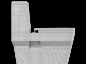 one piece ewc toilet modeled in 3ds max Modello 3D