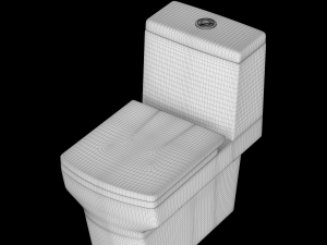 one piece ewc toilet modeled in 3ds max Modello 3D