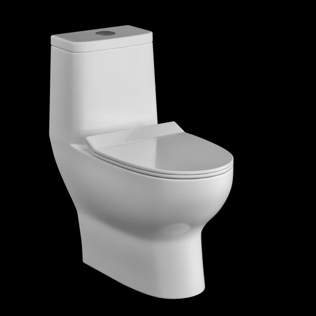 在 3ds max 中建模的一件式 ewc 马桶 3D 模型 .c4d .max .obj .3ds .fbx .stl .blend 