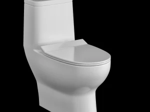 3डीएस मैक्स में तैयार किया गया एक टुकड़ा ईडब्ल्यूसी शौचालय 3D मॉडल