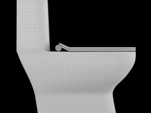 在 3ds max 中建模的一件式 ewc 马桶 3D 模型