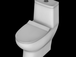 one piece ewc toilet modeled in 3ds max Model 3D