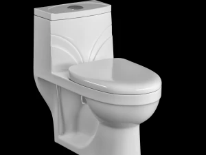 3डीएस मैक्स में तैयार किया गया एक टुकड़ा ईडब्ल्यूसी शौचालय 3D मॉडल