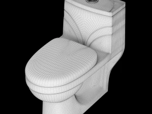 Banheiro ewc de uma pe&ccedil;a modelado em 3ds max Modelo 3D