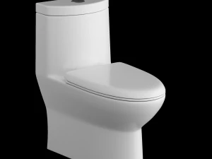 3डीएस मैक्स में तैयार किया गया एक टुकड़ा ईडब्ल्यूसी शौचालय 3D मॉडल