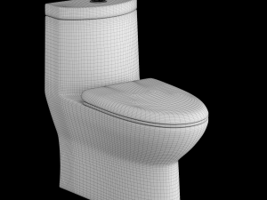 one piece ewc toilet modeled in 3ds max Modelo 3D