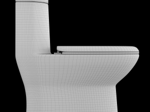 one piece ewc toilet modeled in 3ds max Modelo 3D