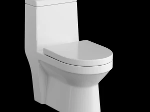 3डीएस मैक्स में तैयार किया गया एक टुकड़ा ईडब्ल्यूसी शौचालय 3D मॉडल